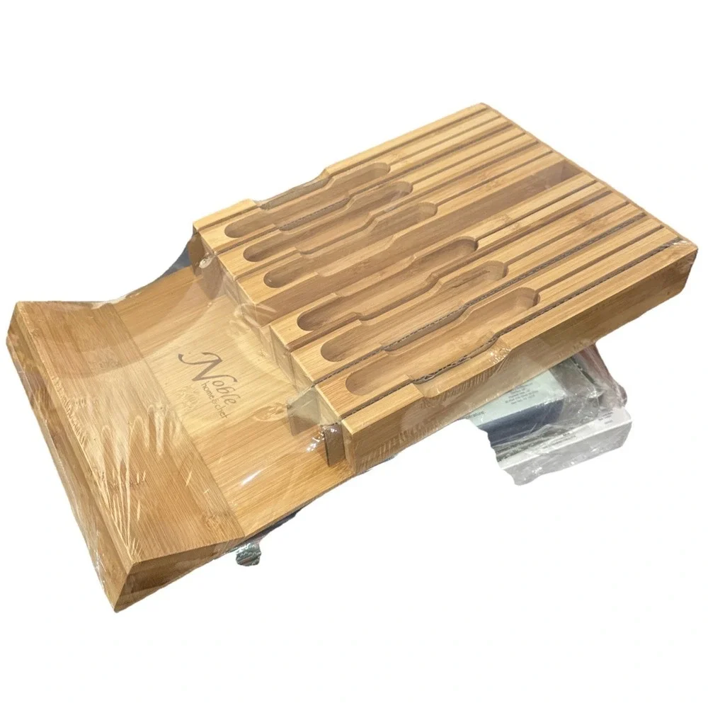 Bamboo Noble Home & Chef In Drawer Knife Block Organizer. 17 X 9.25 X 2